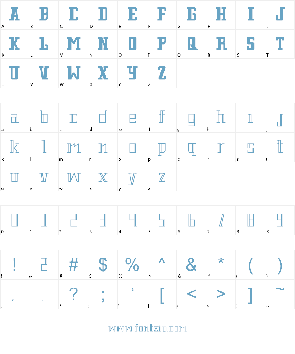 BlockedMedival Font Character